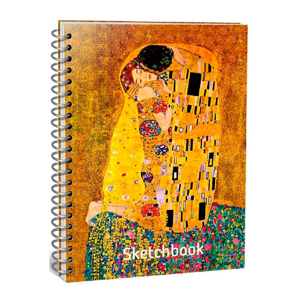 Скетчбук "Климт. Поцелуй", А5, 100 листов, разноцветный