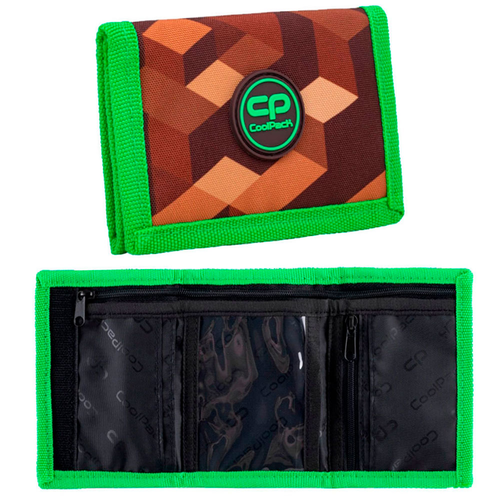 Кошелек CoolPack "City jungle", полиэстер, зеленый, коричневый - 3