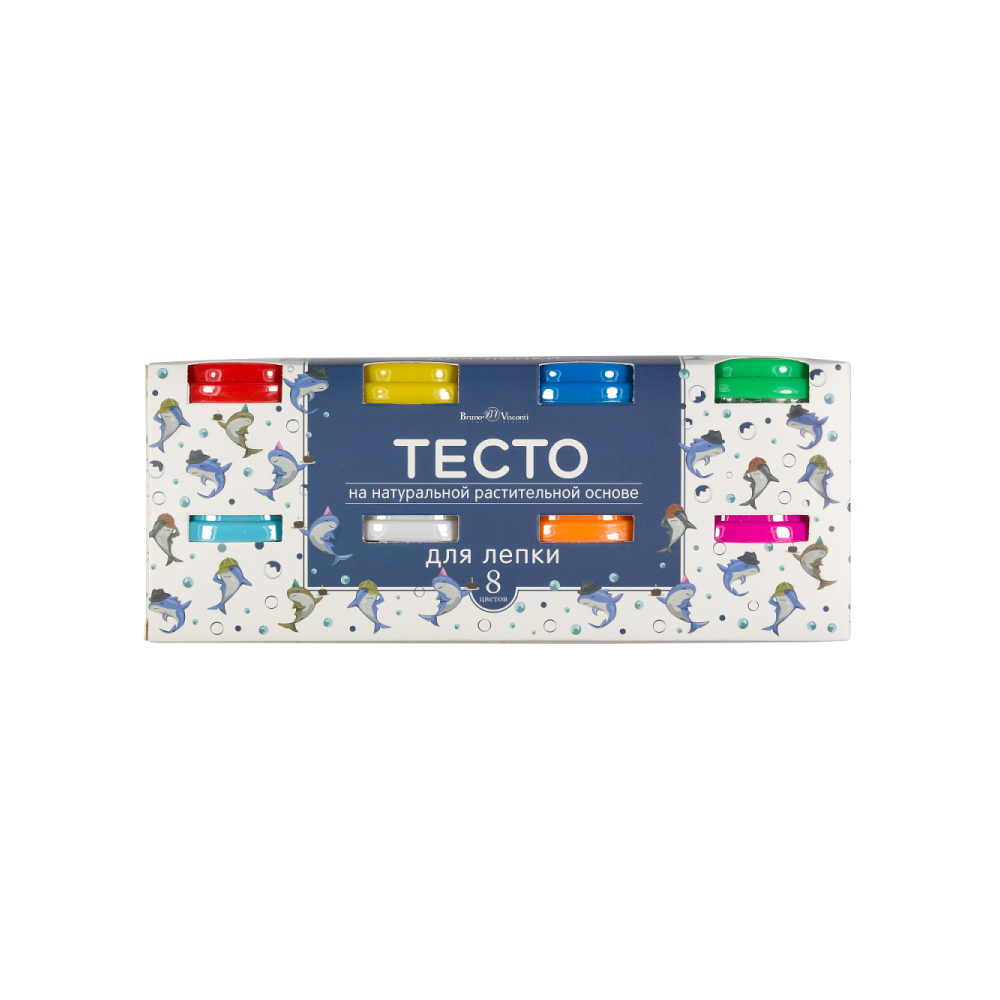 Тесто для лепки "HappyColor", 8 цветов, 160 гр. - 6