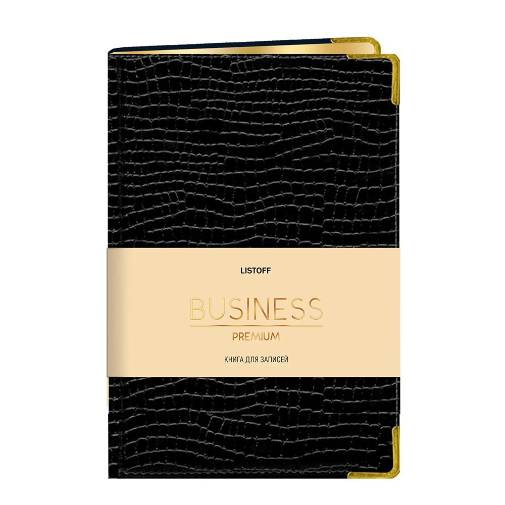 Книга записная "Iguana", А5, 80 листов, клетка, черный