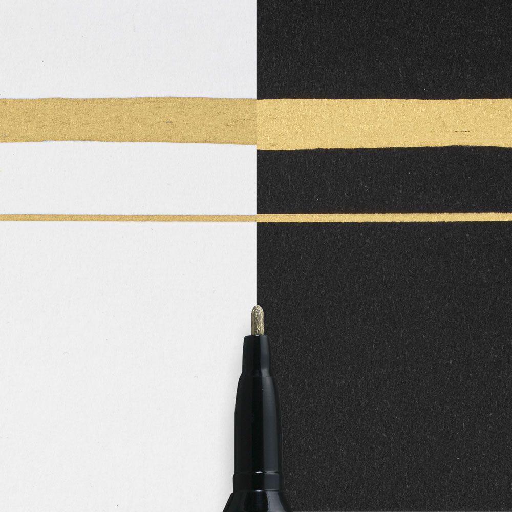 Маркер перманентный "Pen-Touch", золотистый