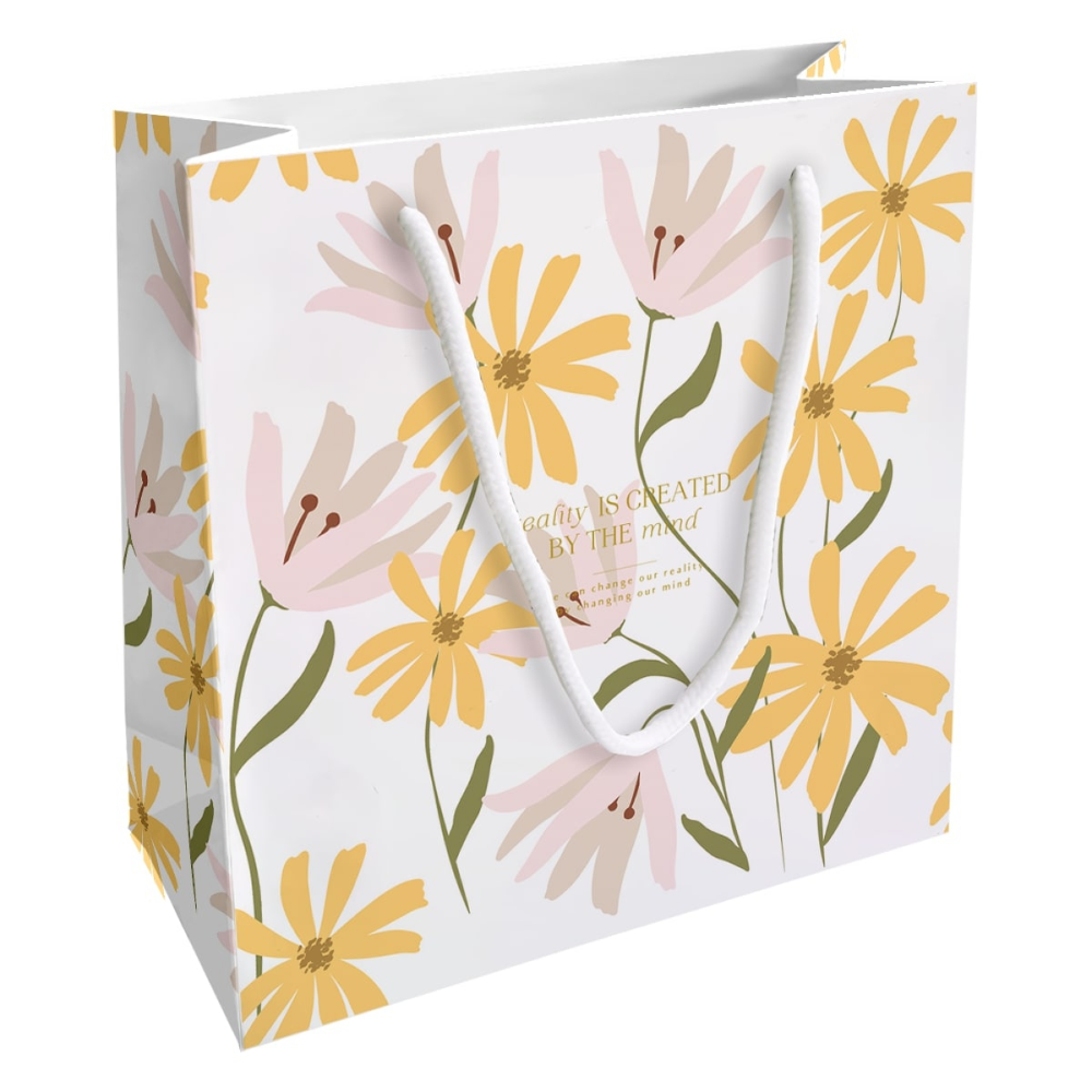 Пакет бумажный подарочный "April", 20х20х8 см, разноцветный