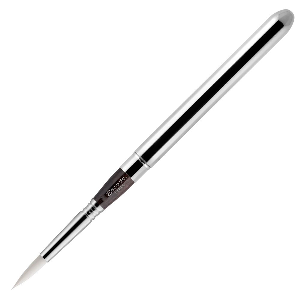 Кисть "Escoda Perla 1438", синтетика белая, круглая, складная, №12