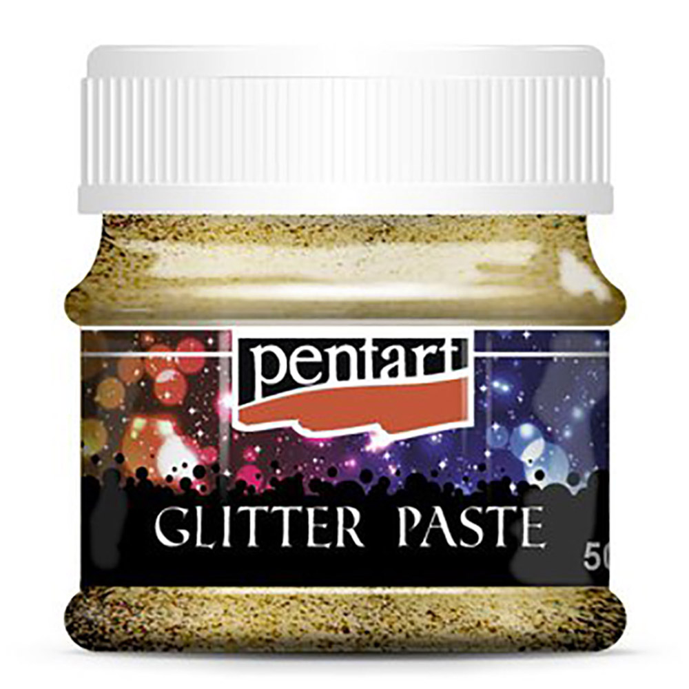 Текстурная паста "Pentart", 50 мл, среднезернистая, золото