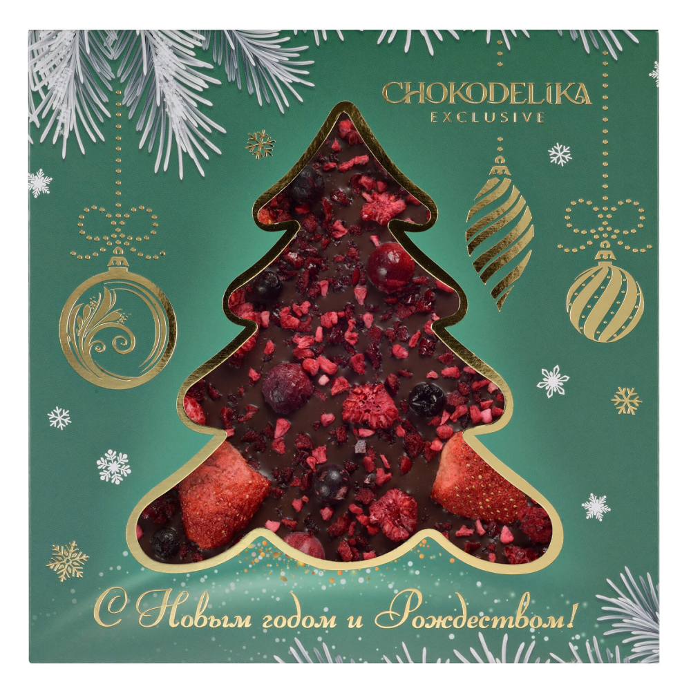 Шоколад темный "Бэррифэст", 150 г, новогодняя упаковка