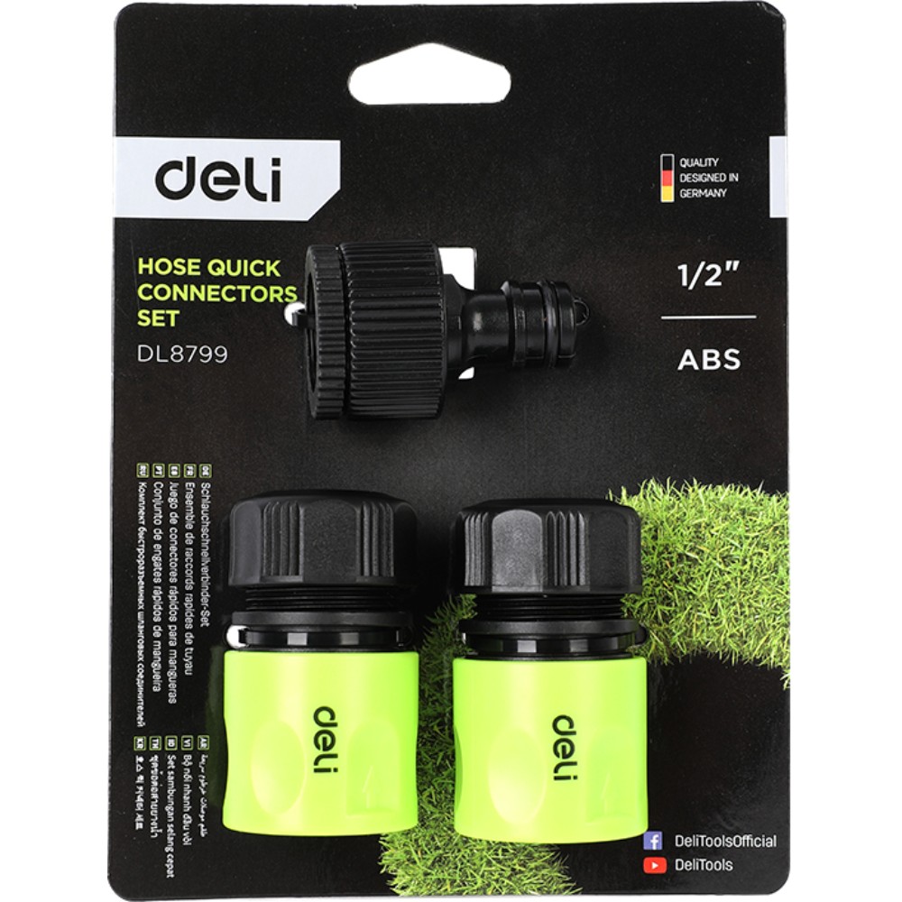 Набор соединителей-коннекторов Deli GS EDL8799, 1/2", 3 шт. - 3