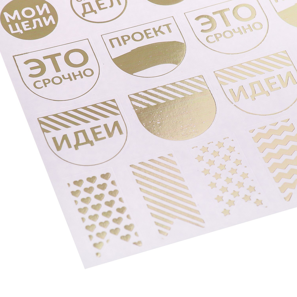 Наклейка бумажная "Мой план", 1 лист, 12x21 см
