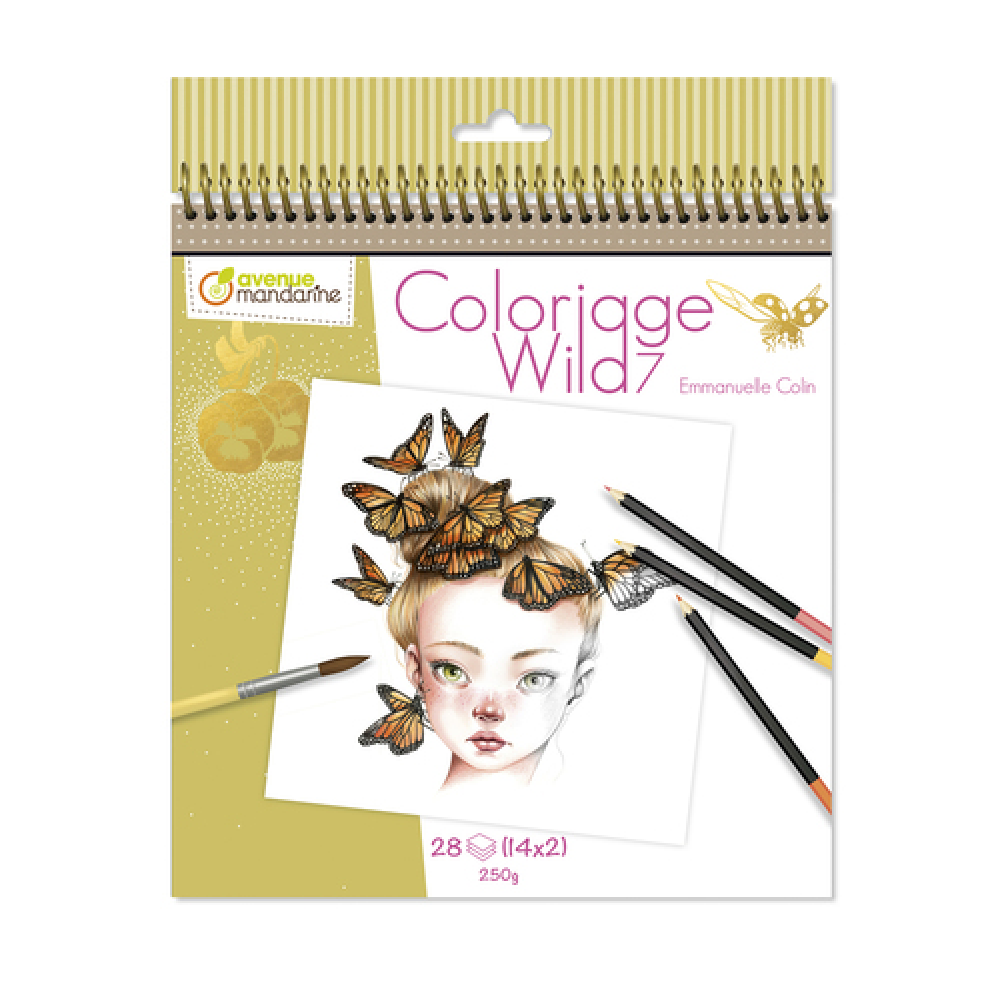 Раскраска на английском языке "Colouring book Wild 7", Emmanuelle Colin