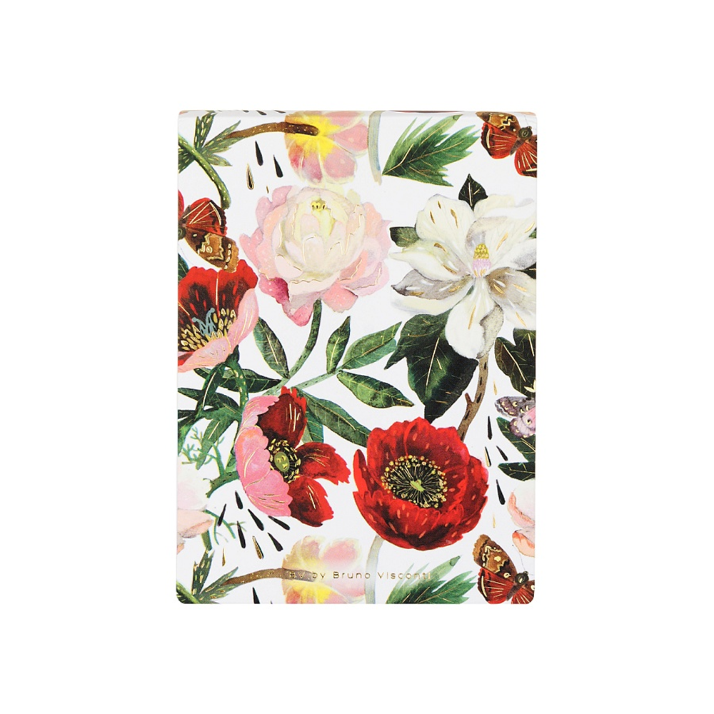 Блокнот "Flora. Пионы", A6, 250 листов, нелинейный, склейка сверху, белый, розовый