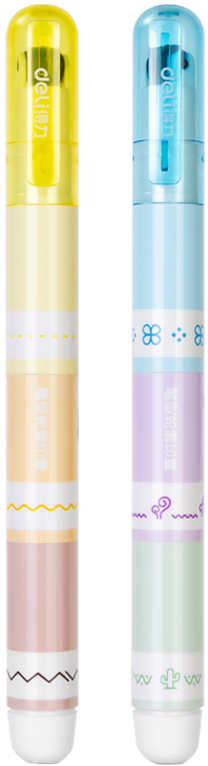 Маркер текстовый Deli TB341 с роликовым штампом, ассорти