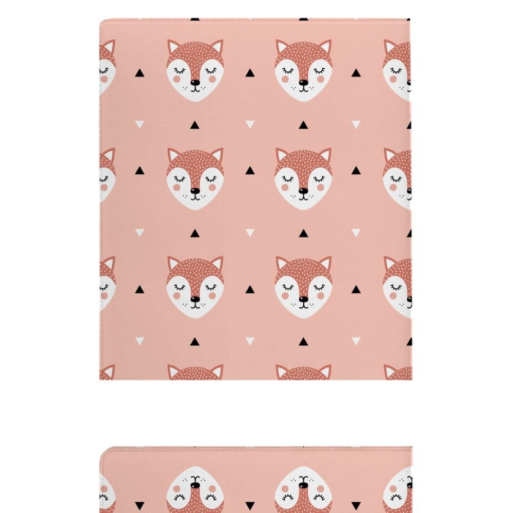 Обложка для паспорта "Sleep Foxes", ПВХ, розовый