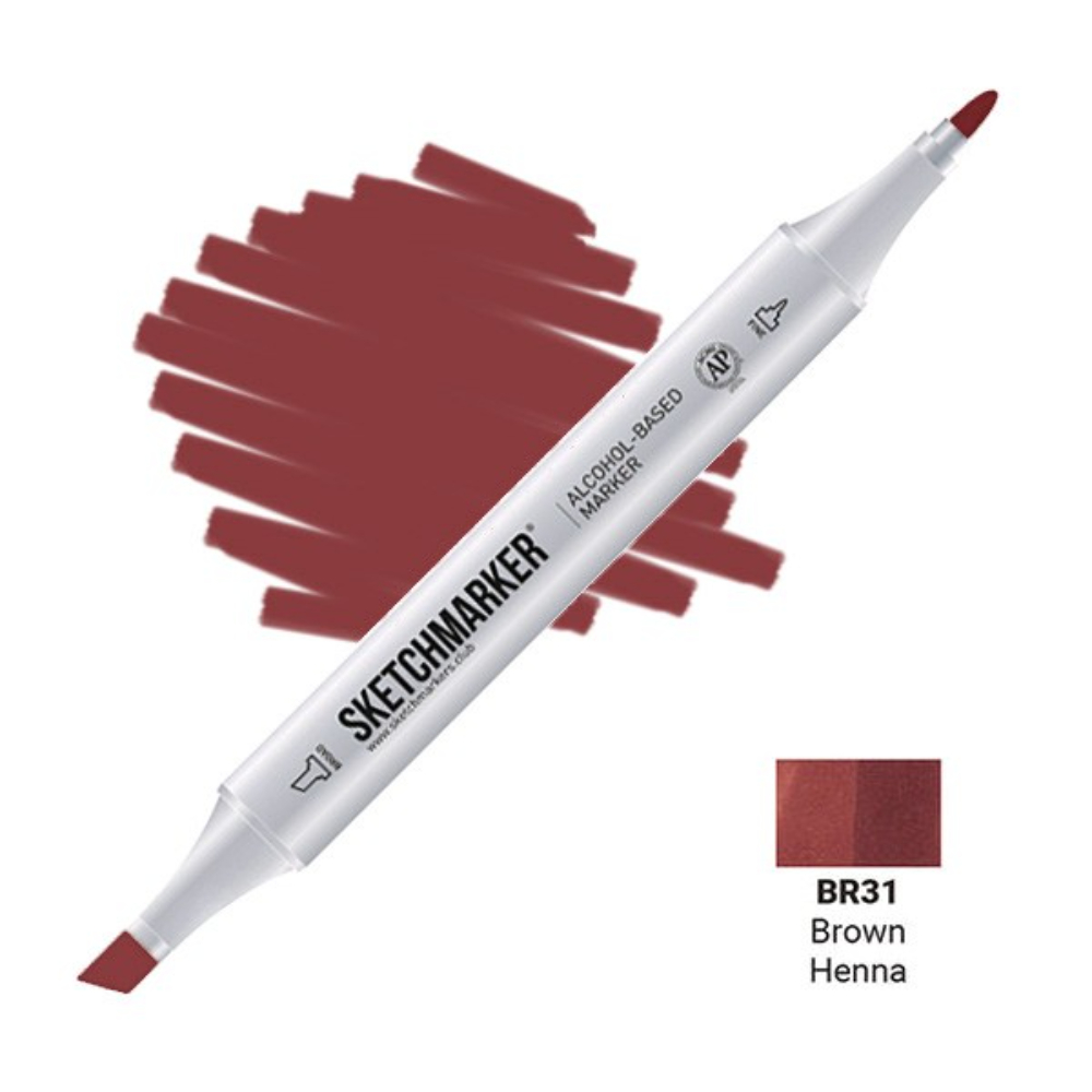Маркер художественный "Brushmarker", двухсторонний, BR31 коричневая хна