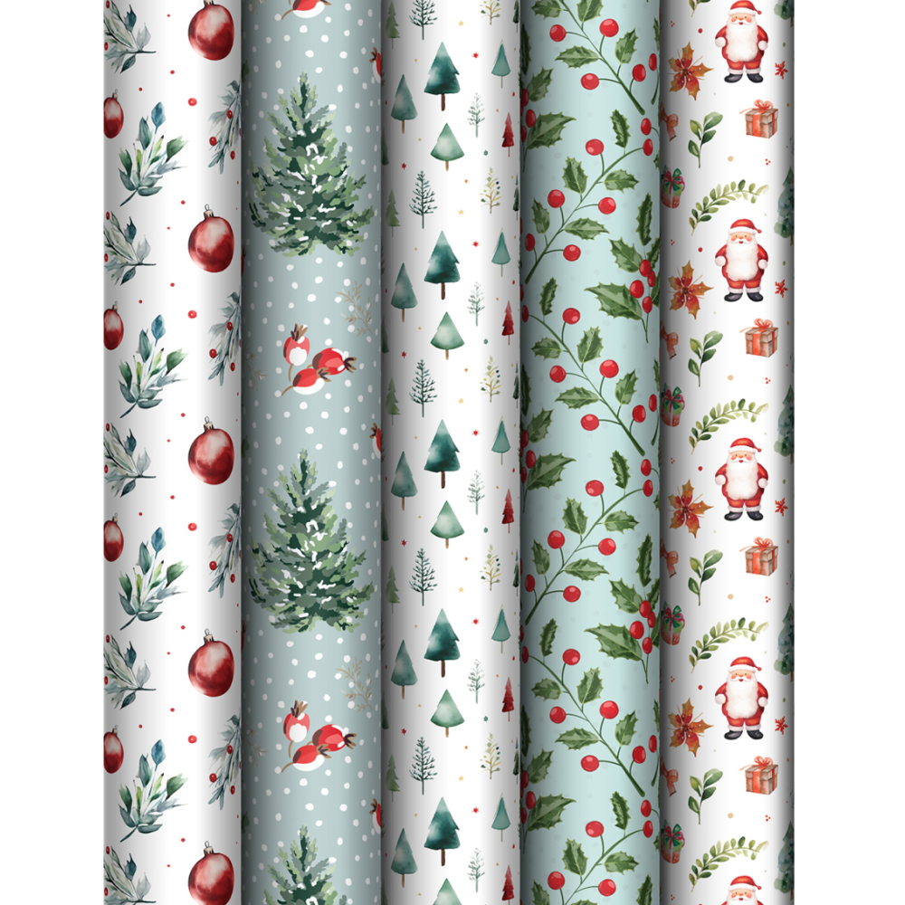 Бумага декоративная в рулоне "Winter magic", 1х0.7 м, ассорти