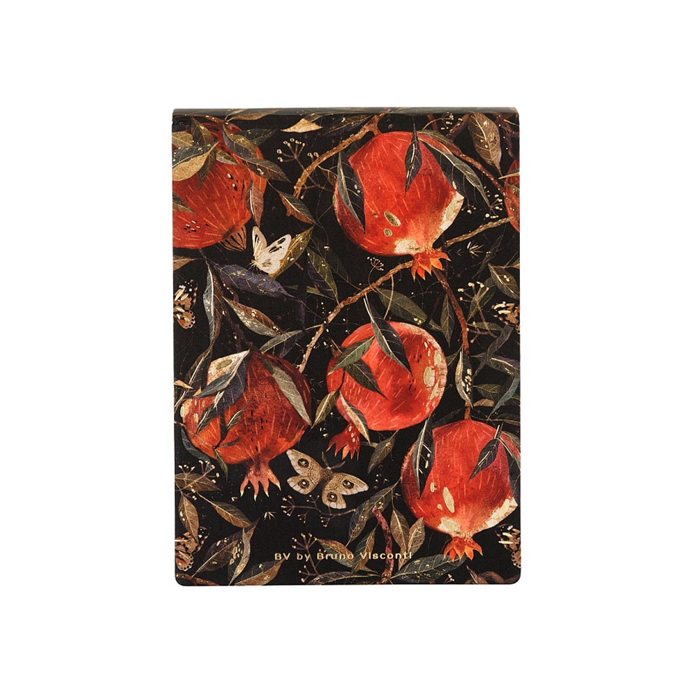 Блокнот "Flora. Гранат", A6, 250 листов, нелинейный, склейка сверху, черный, красный
