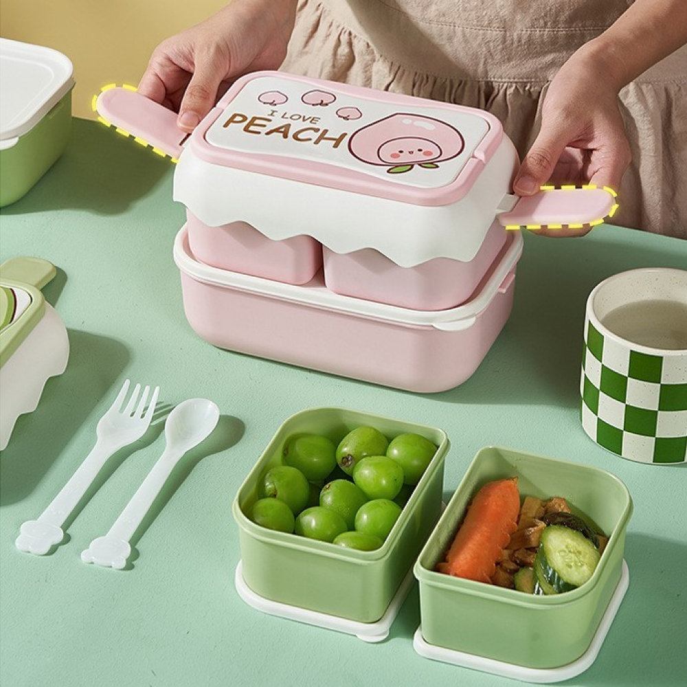 Контейнер д/еды "I love Peach", розовый - 7