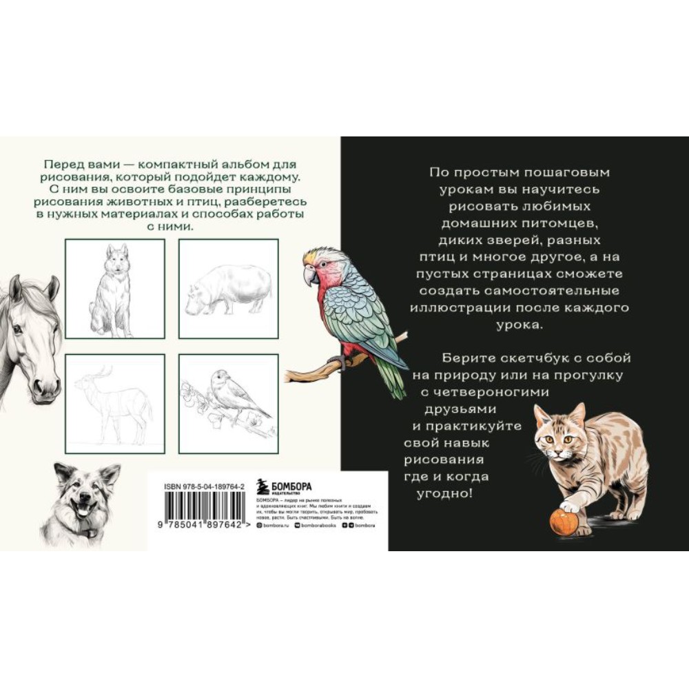 Книга "Скетчбук по рисованию животных. Простые пошаговые уроки по созданию любимых питомцев", Анна Николаева