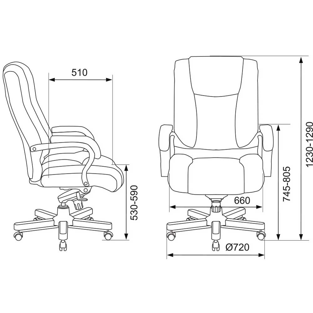 Кресло для руководителя Бюрократ "T-9925WALNUT", кожа, дерево, черный - 5