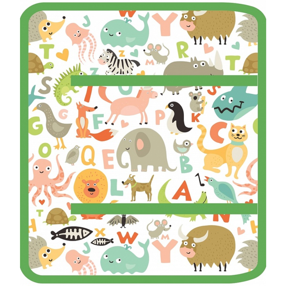 Папка для труда "Зоопарк", А4, пластик, разноцветный