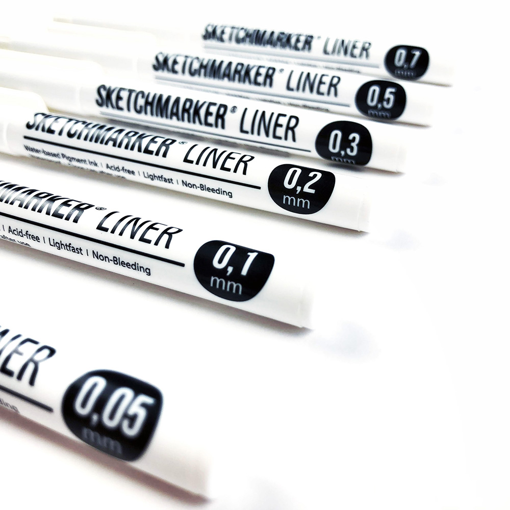 Ручка капиллярная "Sketchmarker", 0.5 мм, черный - 3