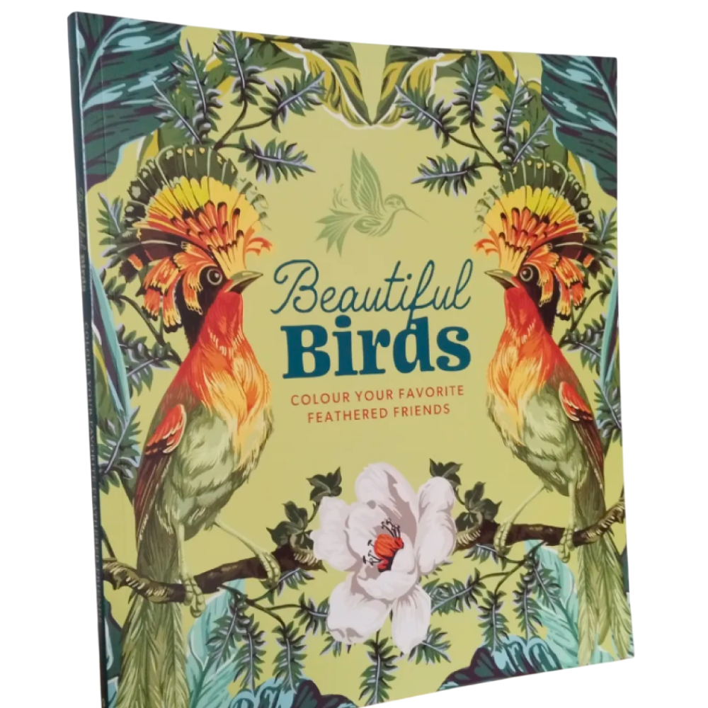 Раскраска на английском языке "Colouring Book. Beautiful Birds"