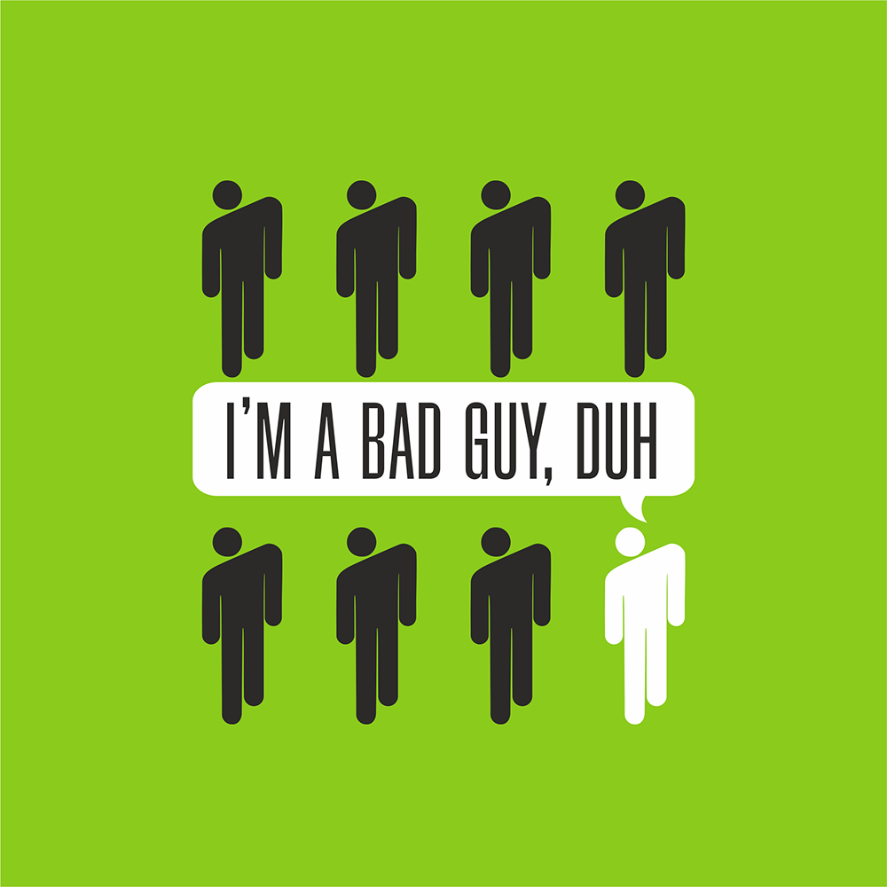Стеганый плед для пикника «I’m a bad guy», зеленый