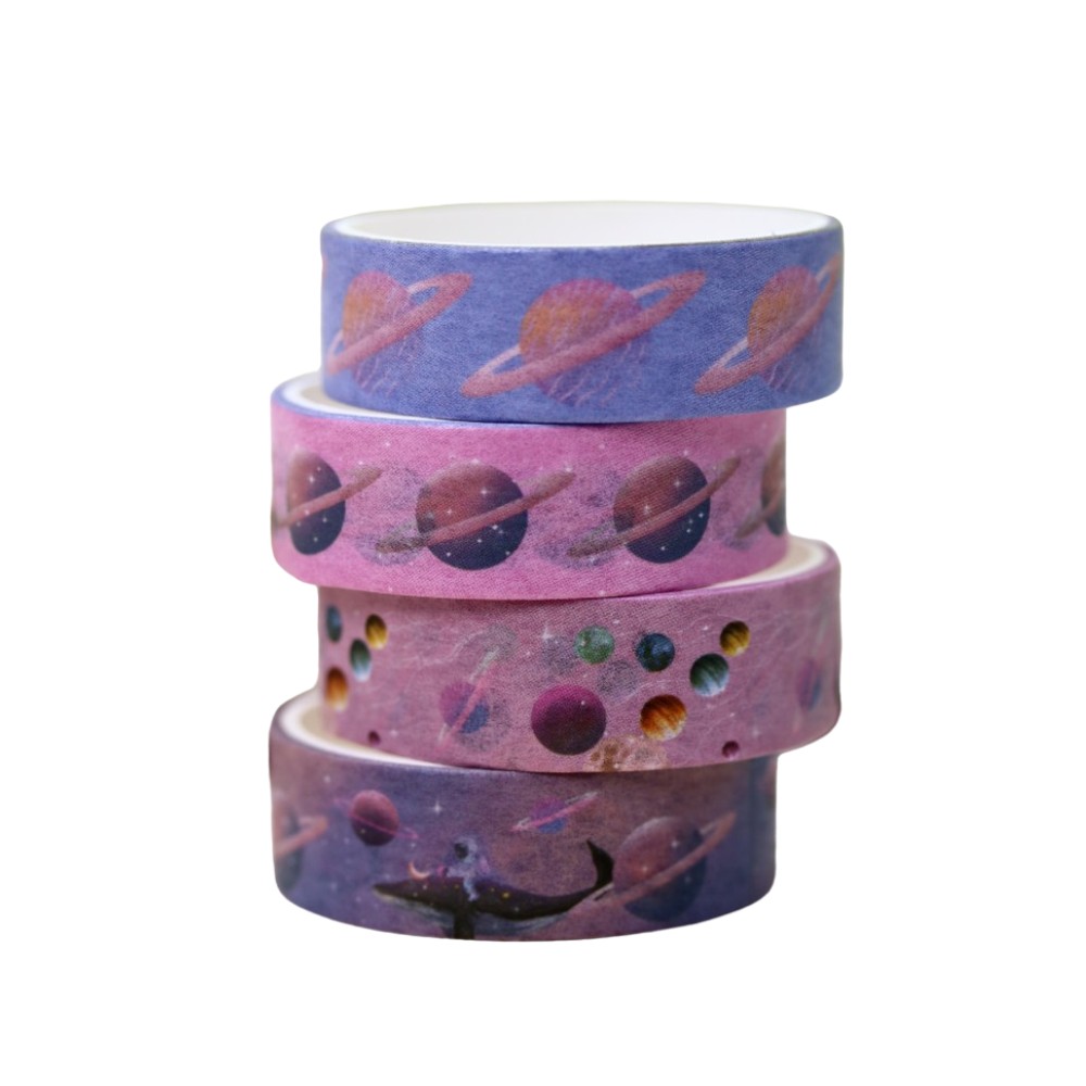 Клейкая лента "Astronaut", 10x2 мм/м, ассорти 