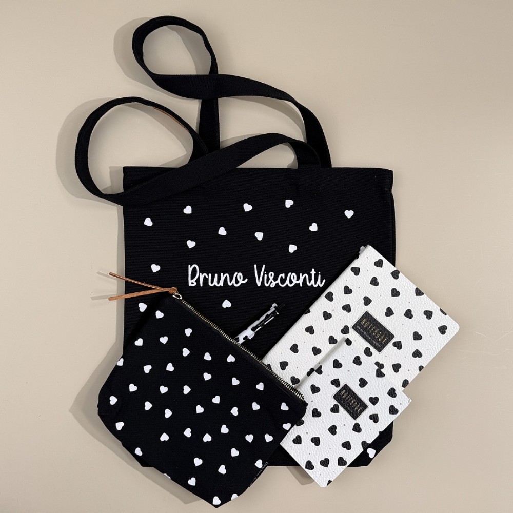 Косметичка "Black&White. Сердечки" - 7