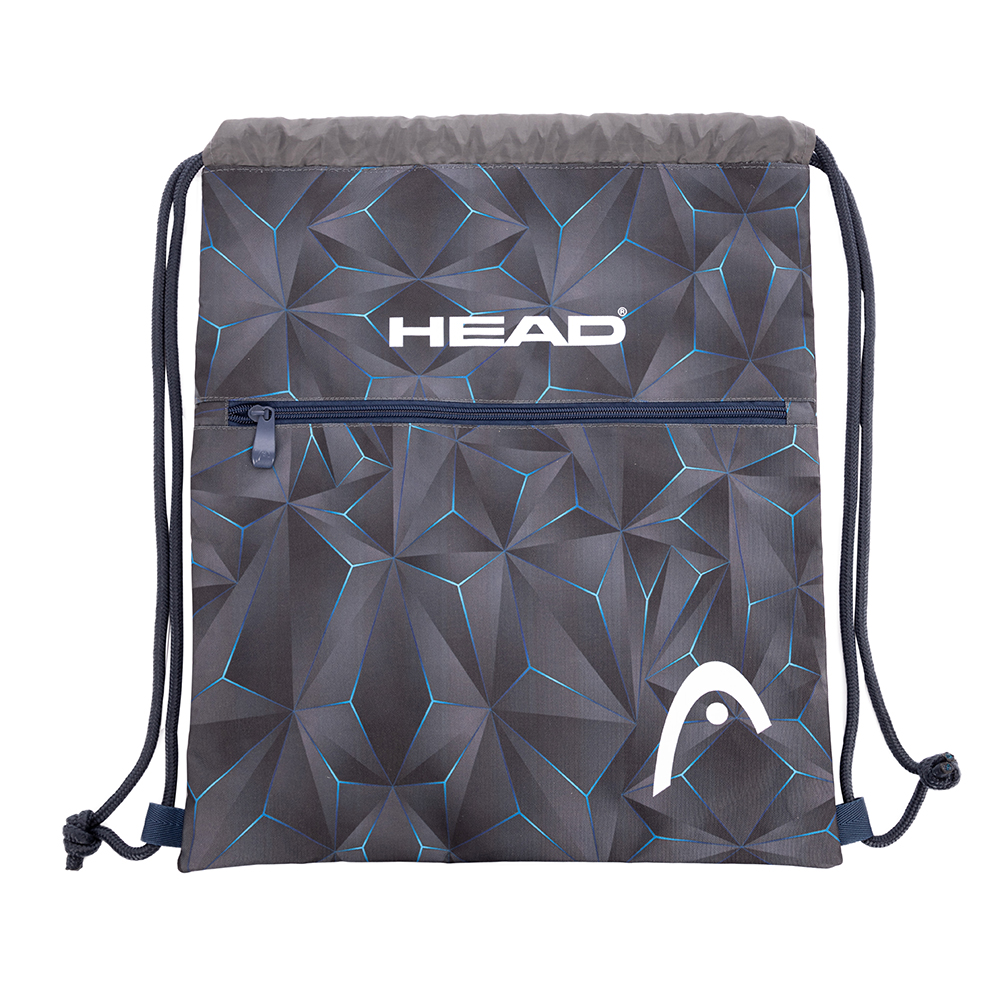 Мешок для обуви "Head 3D blue", 45x38 см, чёрный