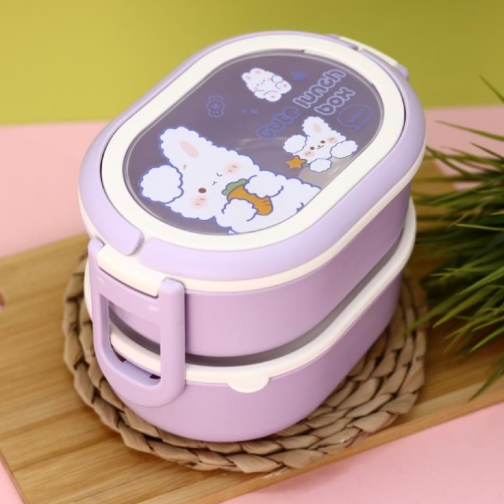 Контейнер д/еды "Cute bunny", фиолетовый - 7