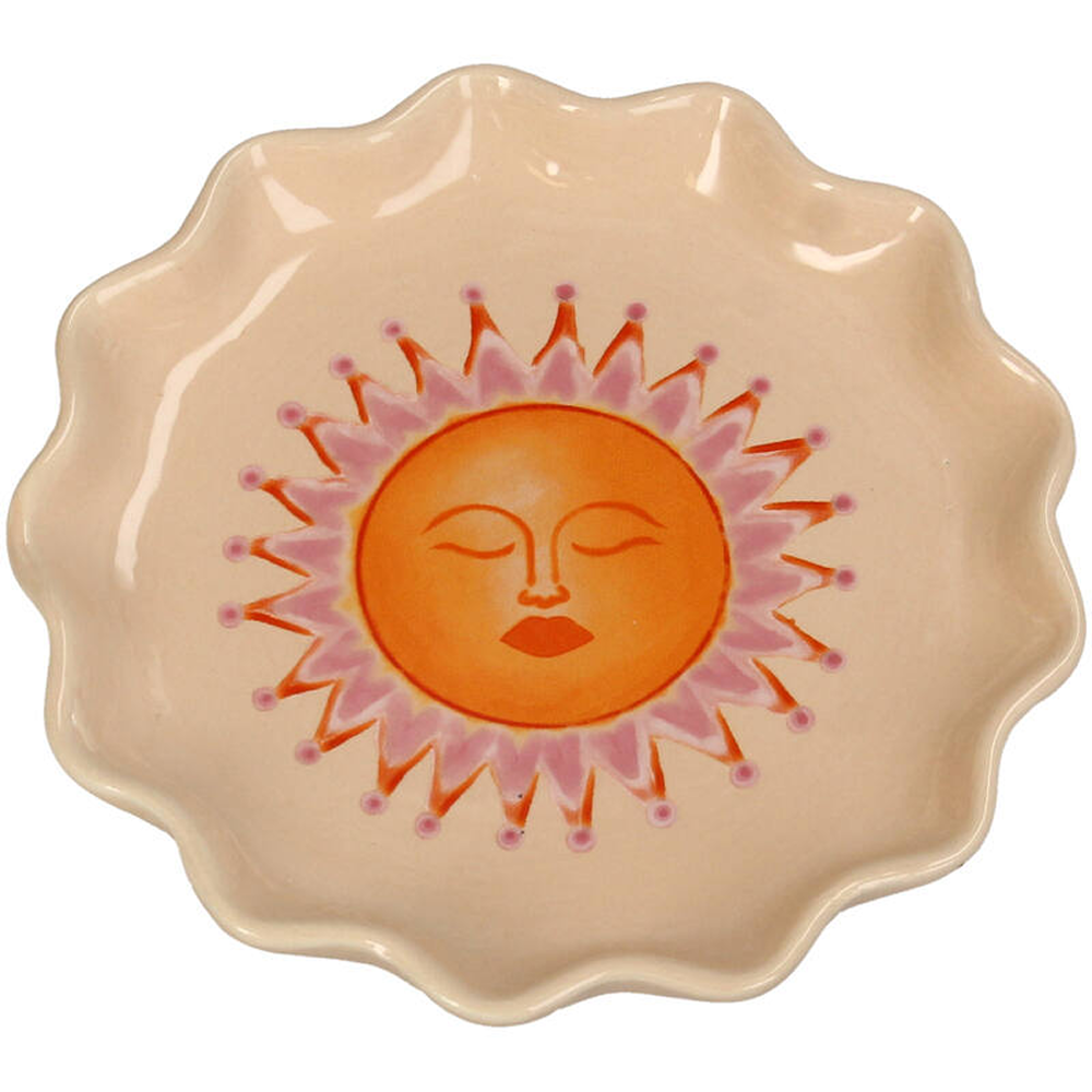 Тарелка доломитовая "Sun", 15.5х15.5х2 см, разноцветный