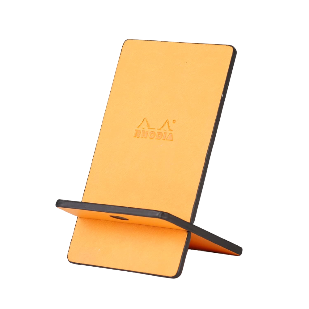 Подставка для мобильного телефона "Rhodiarama", дерево, оранжевый