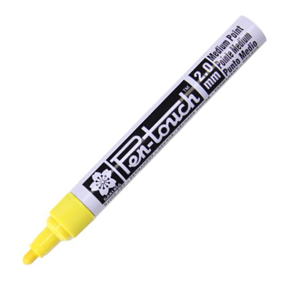 Маркер перманентный "Pen-Touch", M, желтый
