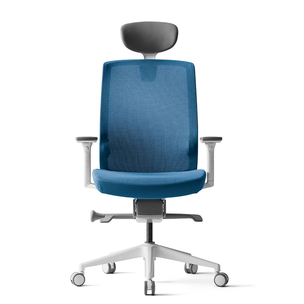 Кресло для руководителя BESTUHL "J1", сетка, ткань, пластик, голубой, -50%