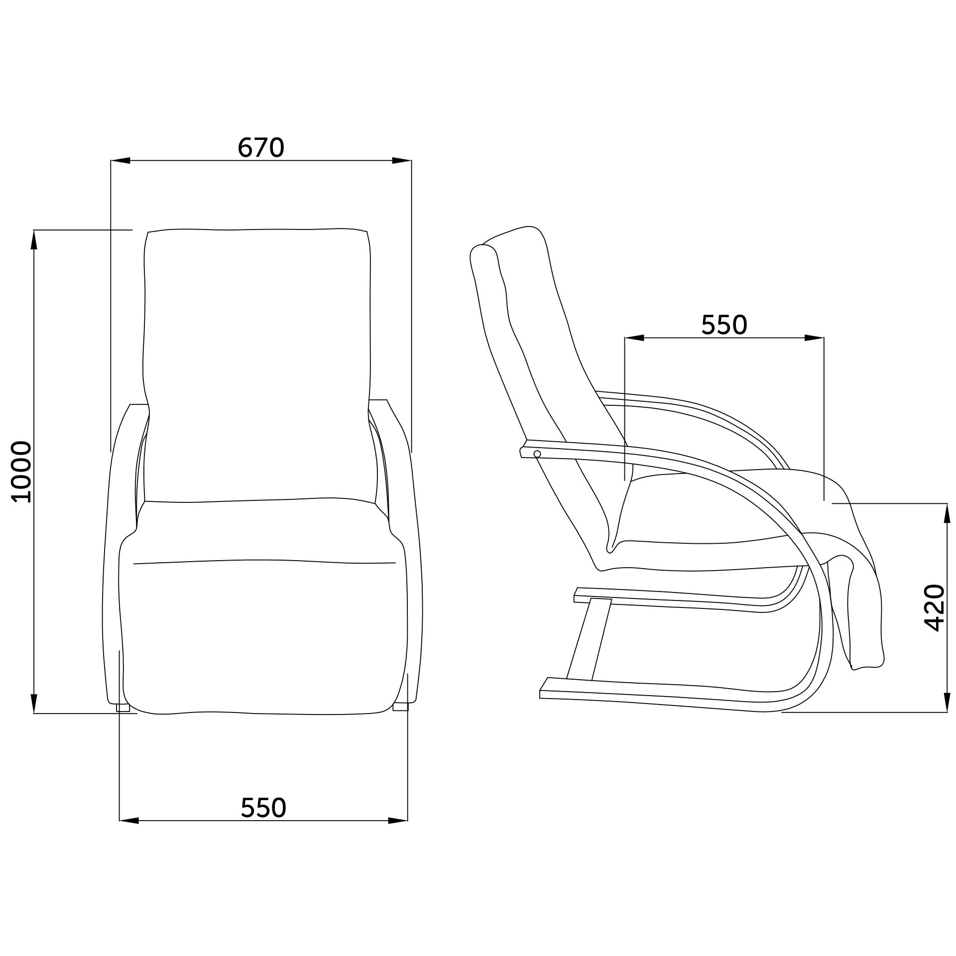 Кресло-качалка AksHome "Smart", серый - 7