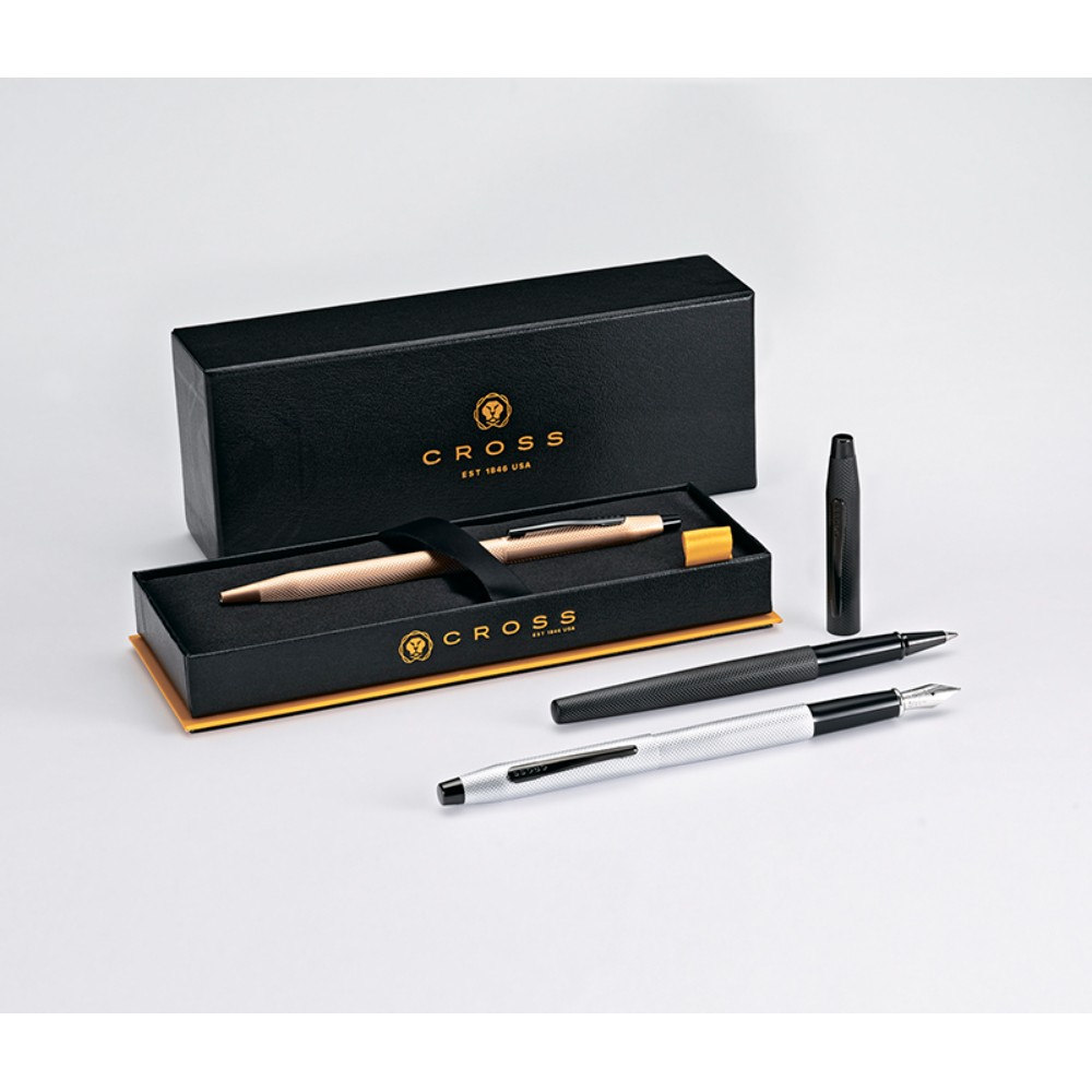 Ручка перьевая "Cross Classic Century Brushed Chrome", M, серебристый, черный, патрон черный - 4