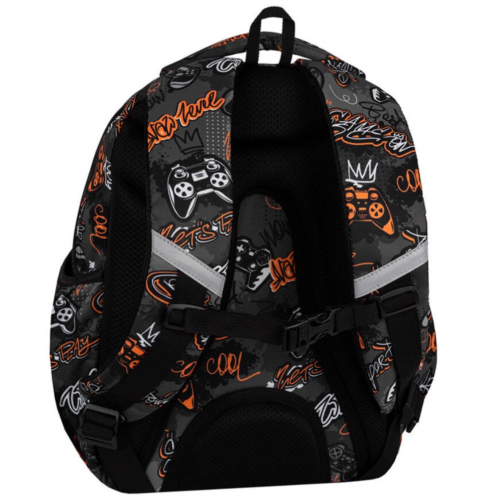 Рюкзак школьный Coolpack "Gamer", черный, оранжевый - 3