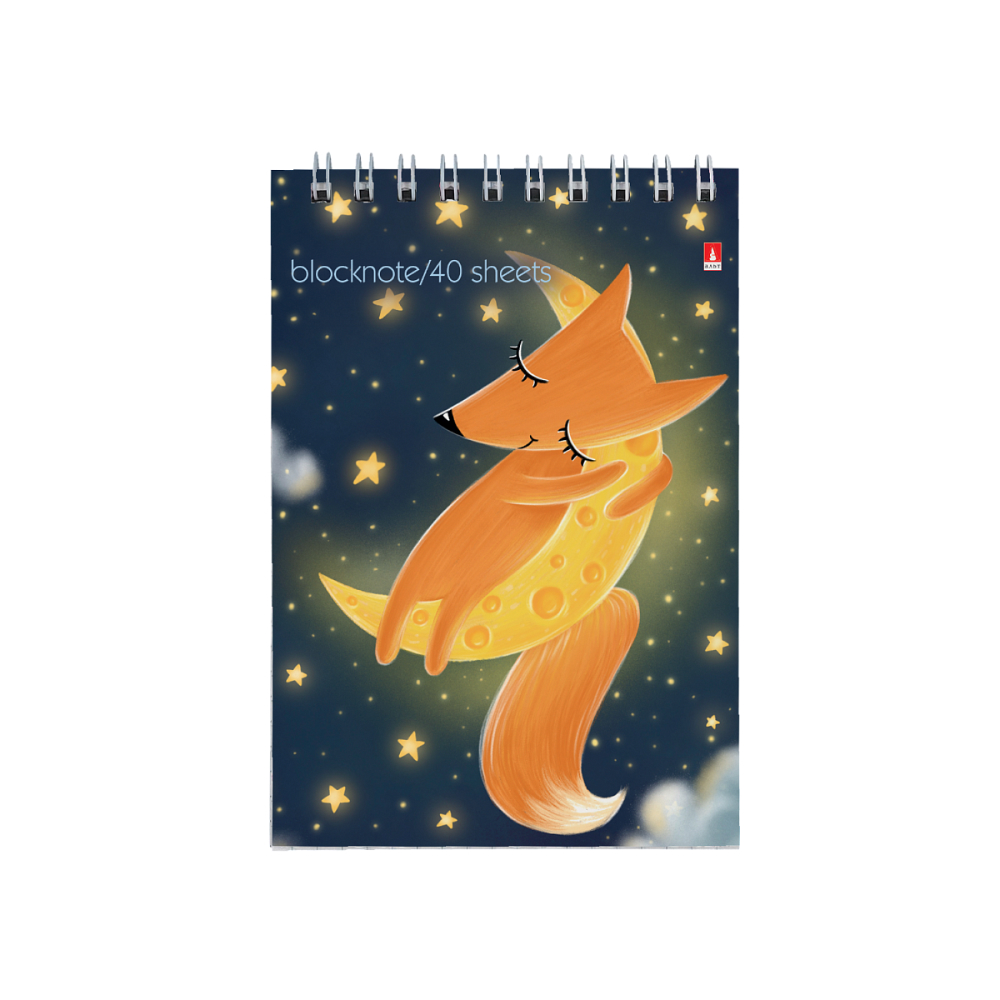 Блокнот "Волшебные Лисы", A6, 40 листов, в клетку, ассорти - 6