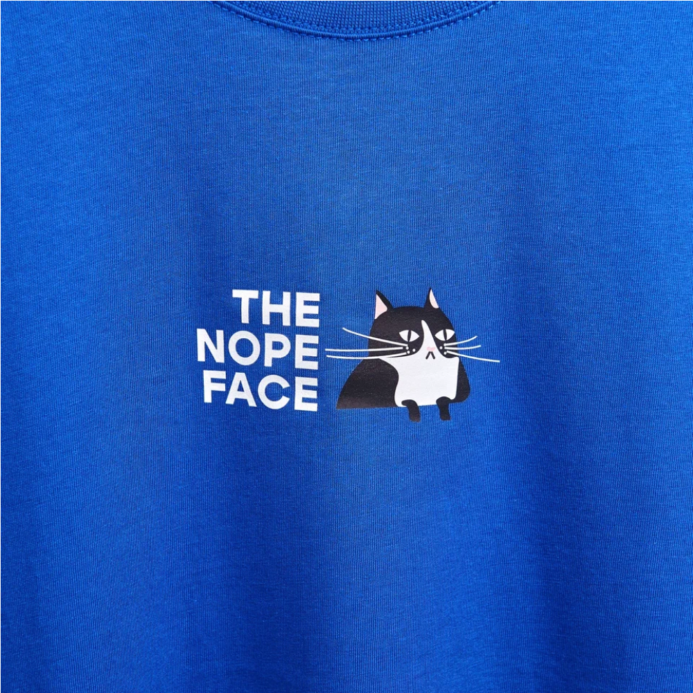 Набор сувенирный «Футболка оверсайз «The nope face», синий классический + Блокнот A5 «The nope face» из моющегося крафта, темно-синий» - 4
