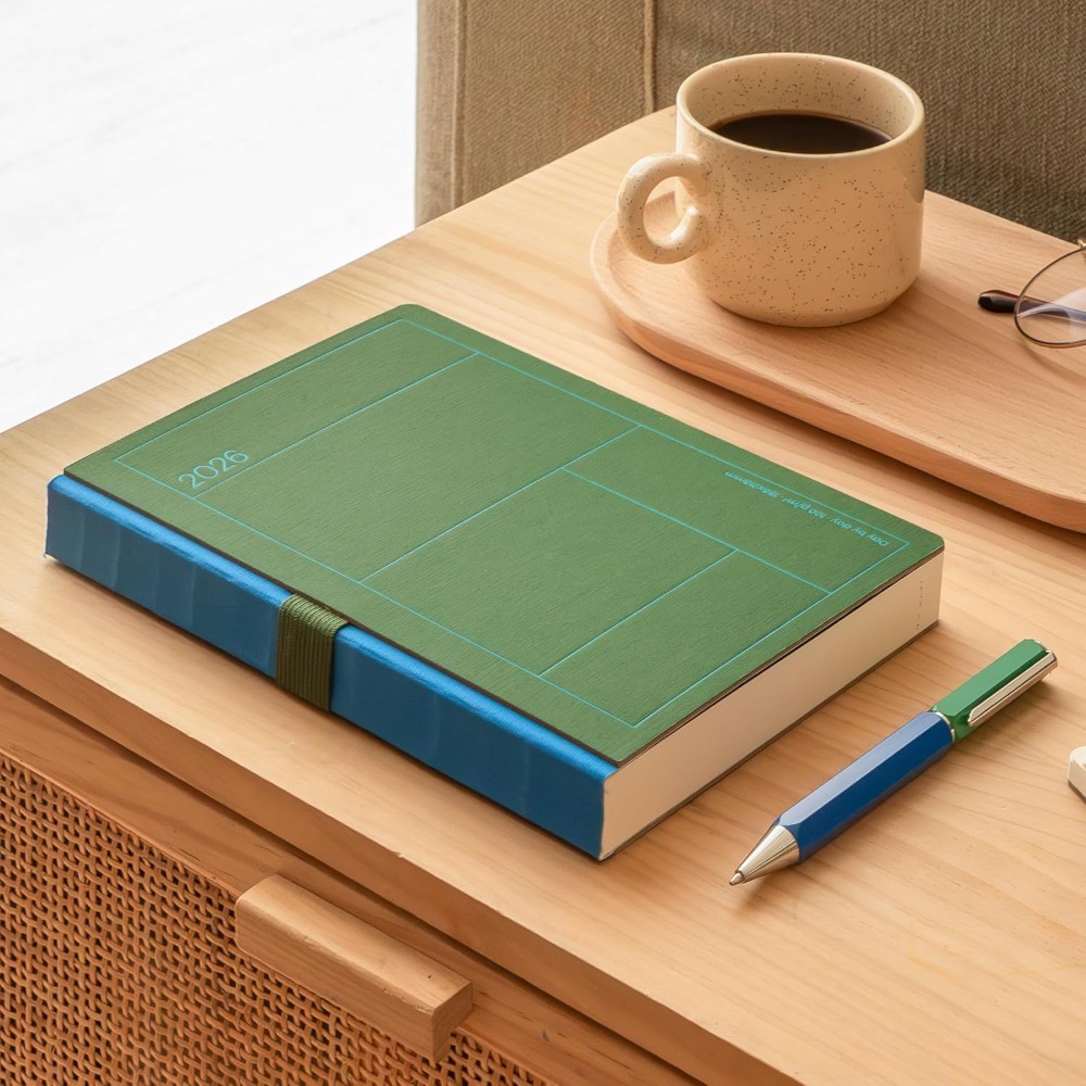 Ежедневник датированный "Back to Basics" 2026, A5, линейка, зеленый - 7