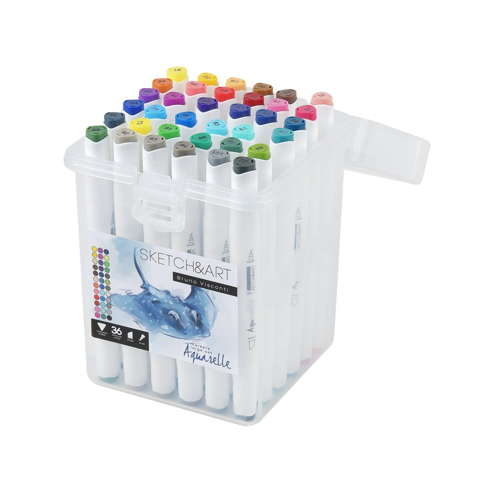 Маркеры художественные для скетчинга "Sketch&Art", акварельные, набор, 36 цветов