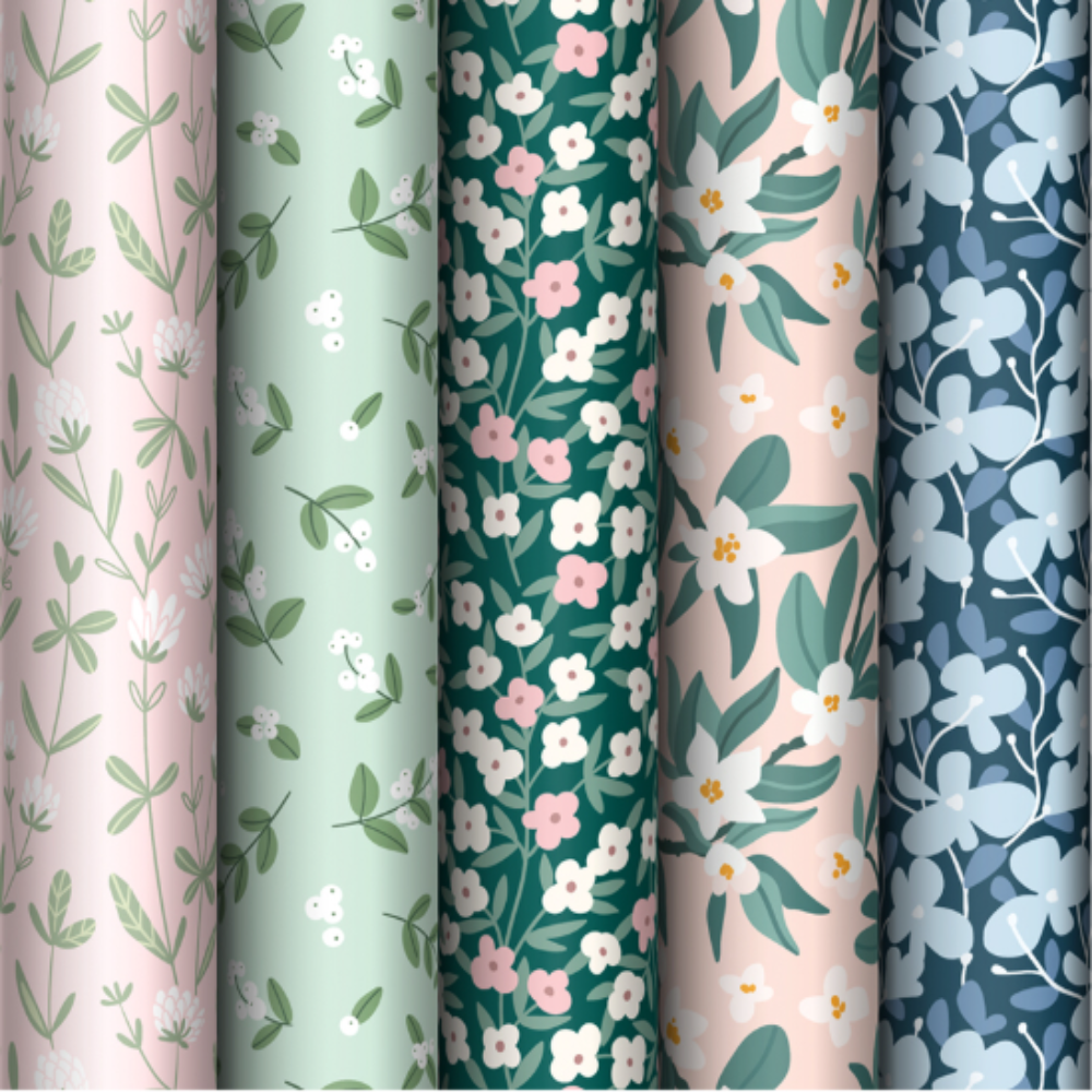 Бумага декоративная в рулоне "Meadow" 1*0,7 м, ассорти