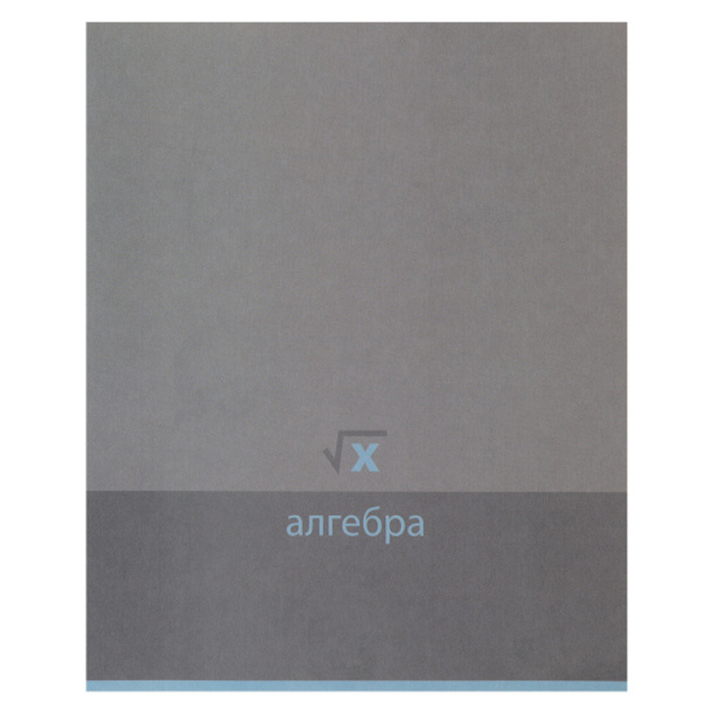 Тетрадь предметная "Алгебра. Pictogram", А5, 48 листов, клетка, светло-серый