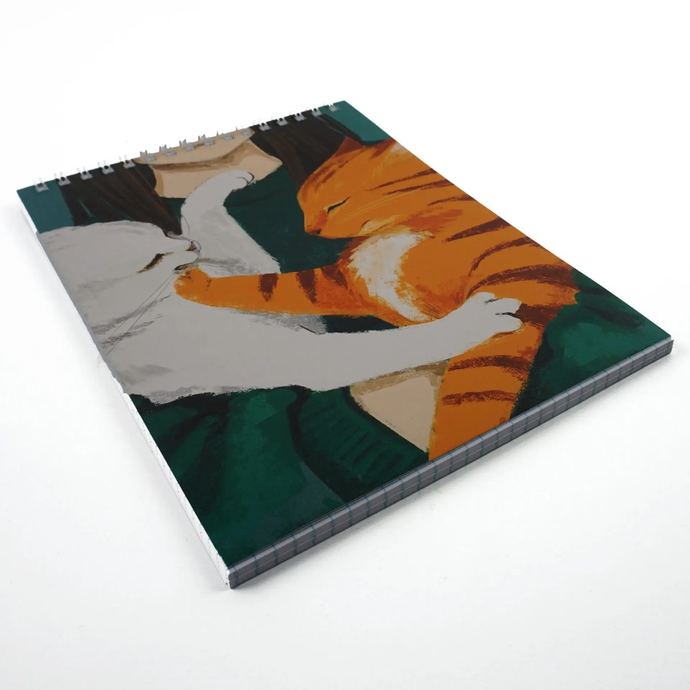 Блокнот "Обнимашки", A5, 60 листов, в клетку, зеленый