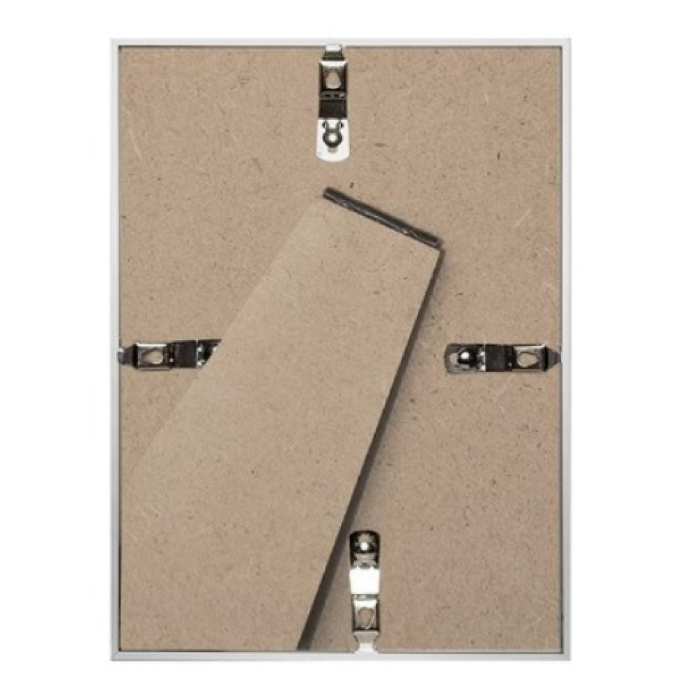 Фоторамка "Zebra", 10х15 см, алюминий, с ножкой, серебристый