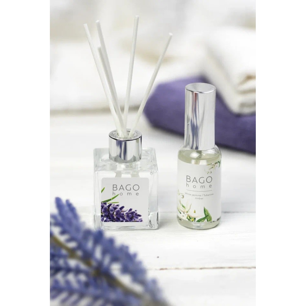 Набор ароматический BAGO HOME (диффузор лаванда 50мл, спрей белый жасмин 30мл) - 5