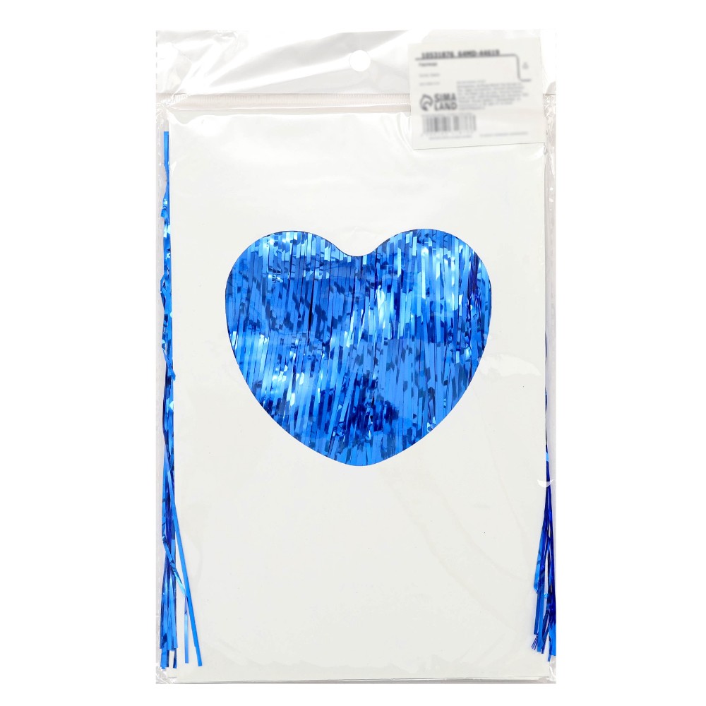 Гирлянда "Дождик", 2 м, ПВХ, с липкой лентой, синий - 5