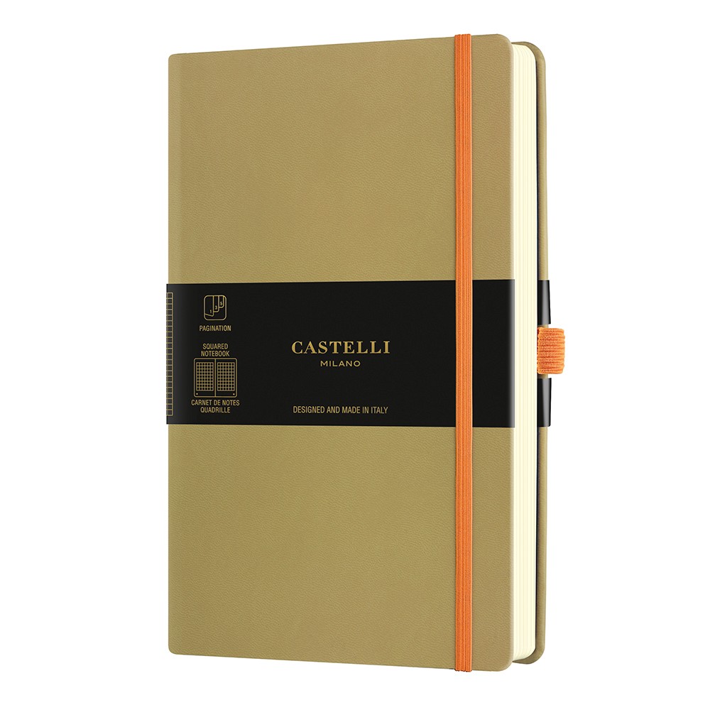 Блокнот Castelli Milan "Aqua Olive", А5, 120 листов, клетка, оливковый