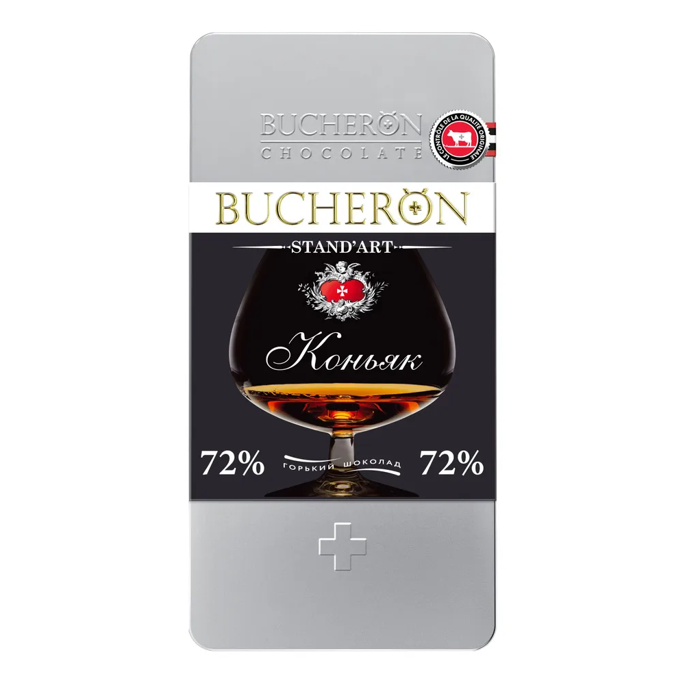 Шоколад горький "Bucheron", 100 гр., с коньяком