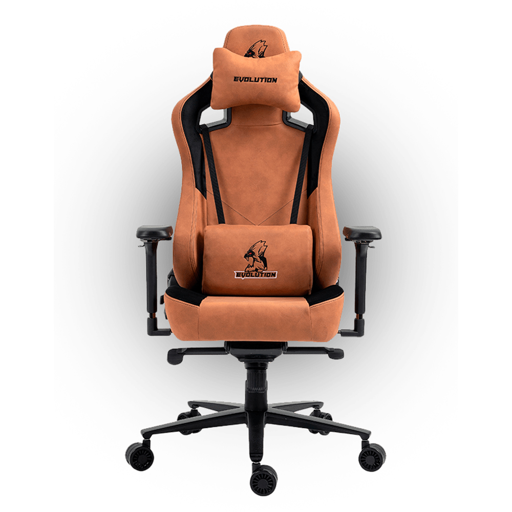 Кресло игровое Evolution Project A Fabric, искусственная замша, металл, коричневый