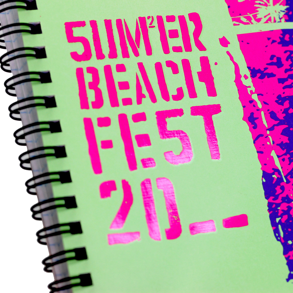 Тетрадь "Sunny beach", А5, 96 листов, клетка, ассорти - 3